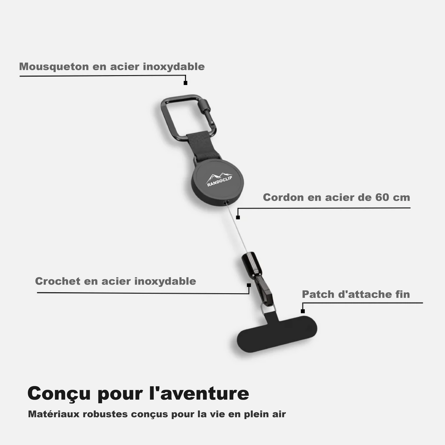 RandoClip Pro — Plus jamais de téléphone cassé